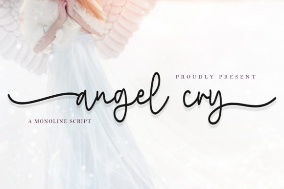 Angel Cry Font - Featured Image