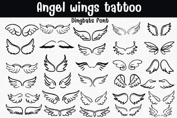 Angel Wings Tattoo Font - Featured Image