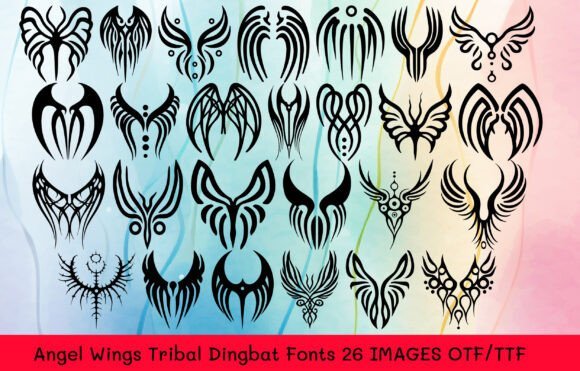 Angel Wings Tribal Font - Featured Image