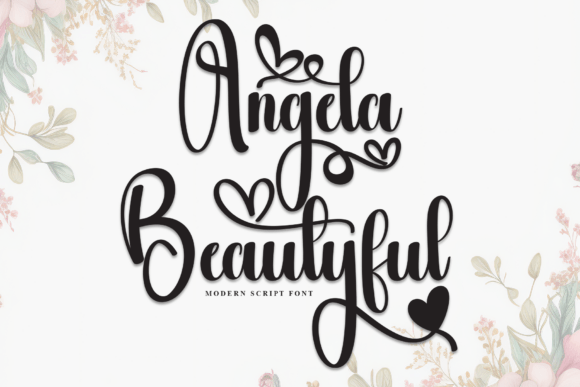 Angela Beautyful Font - Featured Image