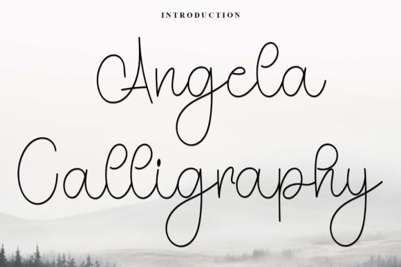 Angela Calligraphy Font - Featured Image
