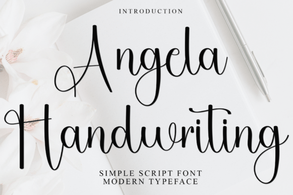 Angela Handwriting Font - Featured Image
