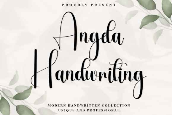 Angela Handwriting Font - Featured Image