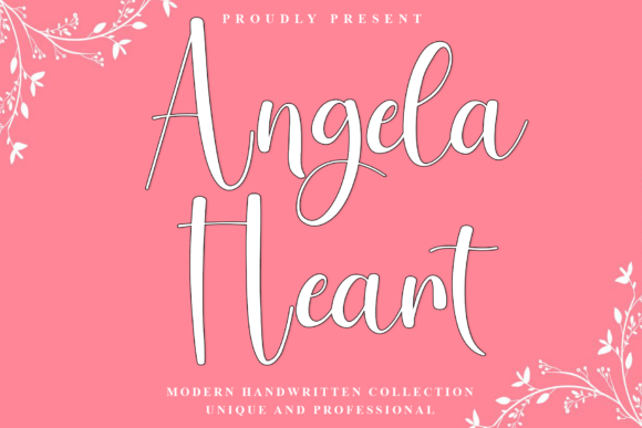 Angela Heart Font - Featured Image