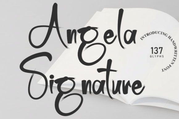 Angela Signature Font - Featured Image