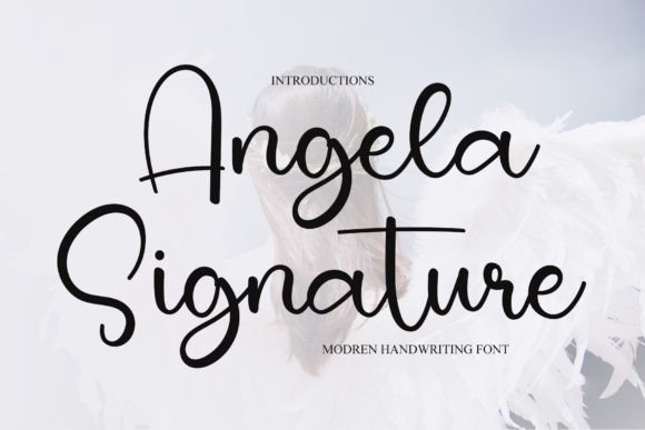 Angela Signature Font - Featured Image