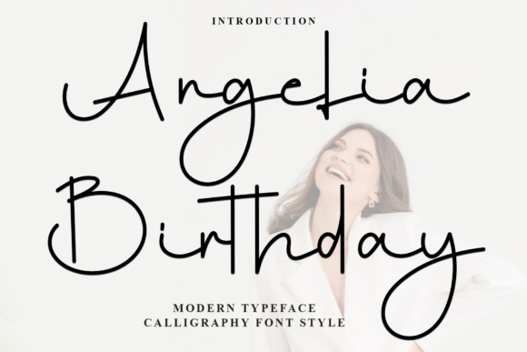 Angelia Birthday Font - Featured Image