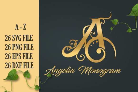 Angelia Monogram Font - Featured Image