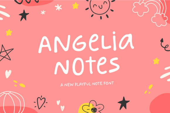 Angelia Notes Font - Featured Image