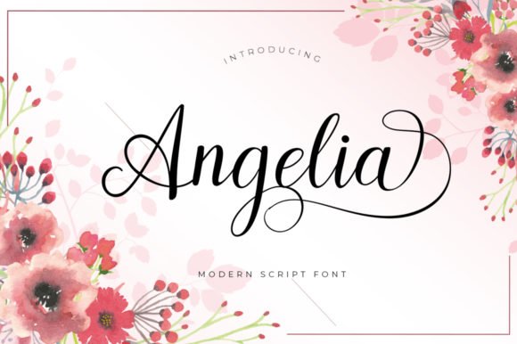 Angelia Script Font - Featured Image
