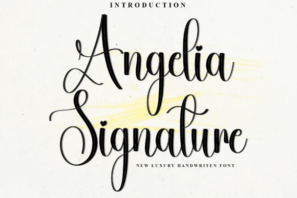 Angelia Signature Font - Featured Image