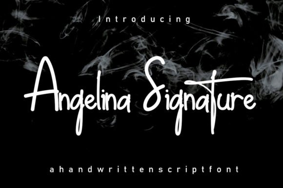 Angelina Signature Font - Featured Image
