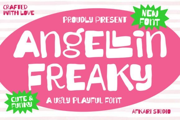 Angellin Freaky Font - Featured Image