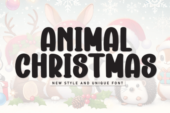 Animal Christmas Font - Featured Image
