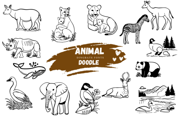 Animal Doodle Font - Featured Image