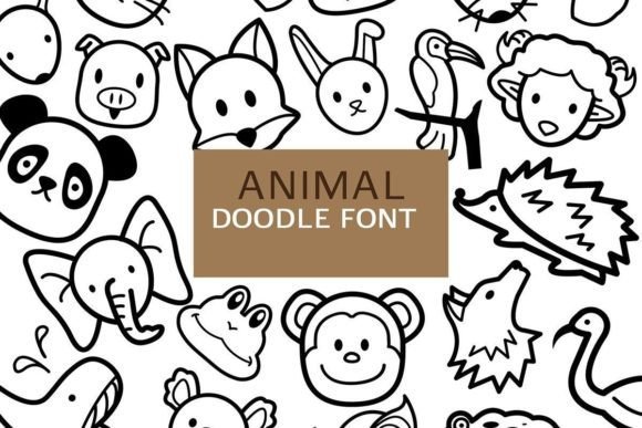 Animal Doodle Font - Featured Image