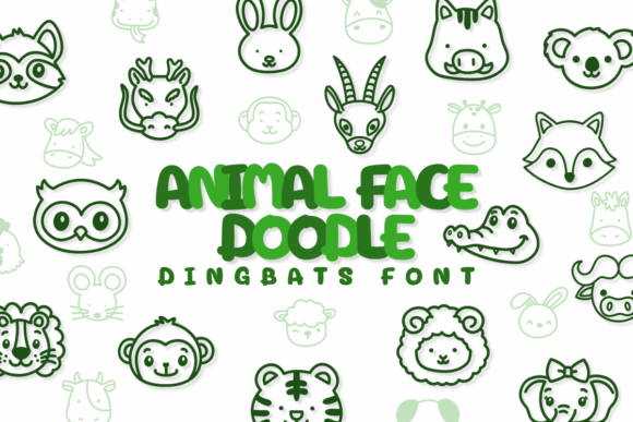 Animal Face Doodle Font - Featured Image
