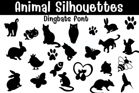 Animal Silhouettes Font - Featured Image