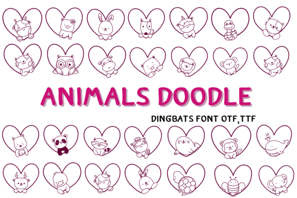 Animals Doodle Font - Featured Image