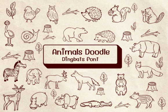 Animals Doodle Font - Featured Image