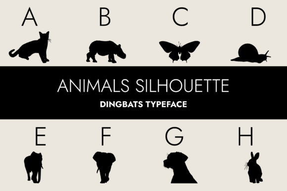 Animals Silhouette Font - Featured Image