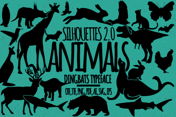 Animals Silhouettes Font - Featured Image