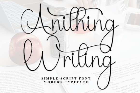 Anithing Writing Font - Featured Image
