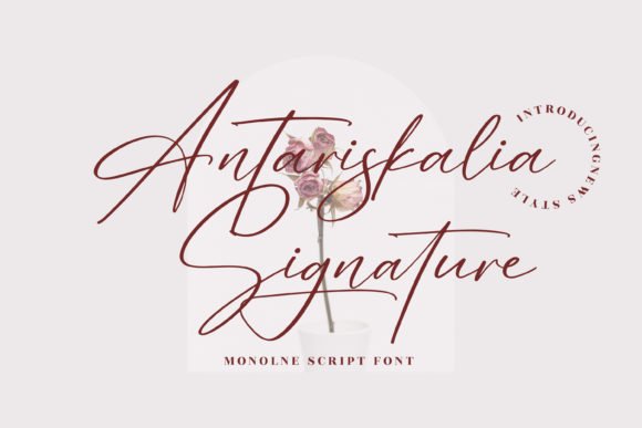 Antariskalia Signature Font - Featured Image