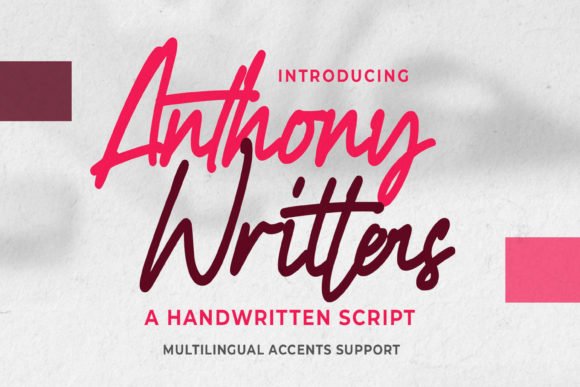 Anthony Writters Font - Featured Image