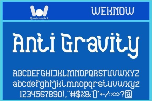 Anti Gravity Font - Featured Image