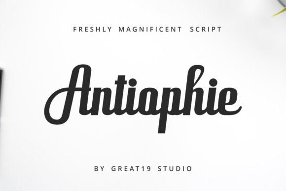 Antiophie Script Font - Featured Image