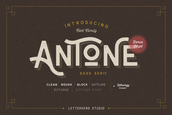 Antone Family Font - Featured Image