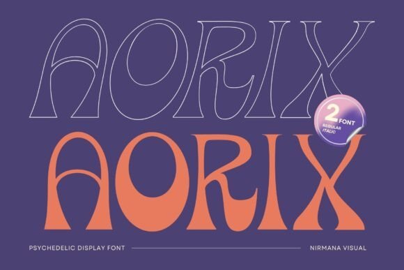 Aorix Psychedelic Font - Featured Image