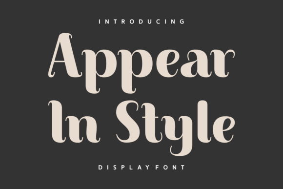 Appear in Style Font - Featured Image