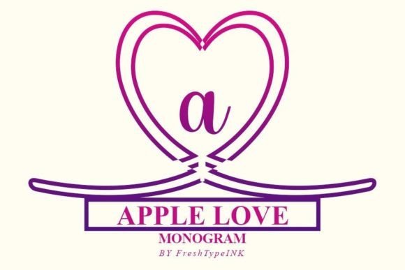 Apple Love Monogram Font - Featured Image