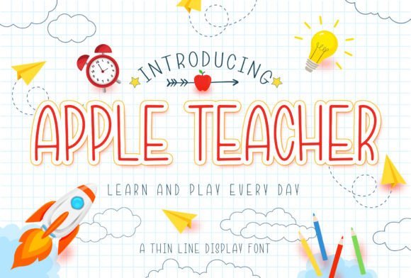 Apple Teacher Font - Featured Image