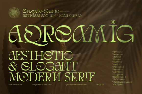 Aqreamig Font - Featured Image