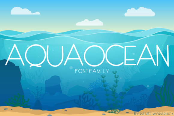 AquaOcean Font - Featured Image