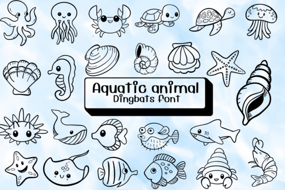 Aquatic Animal Font - Featured Image