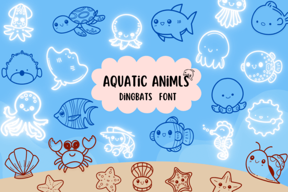 Aquatic Animls Font - Featured Image