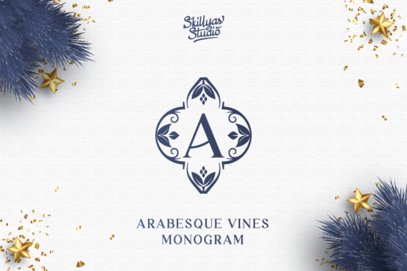 Arabesque Vines Monogram Font - Featured Image
