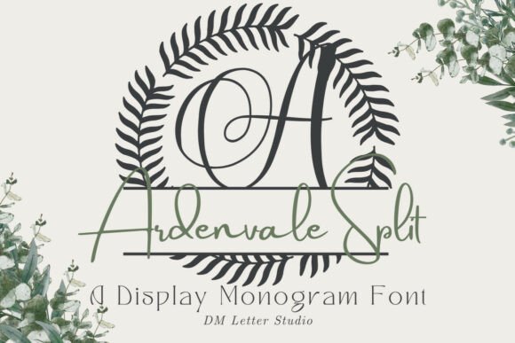 Ardenvale Split Monogram Font - Featured Image