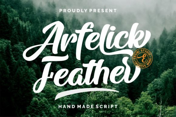Arfelick Feather Font - Featured Image