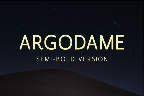 Argodame Semi-Bold Font - Featured Image