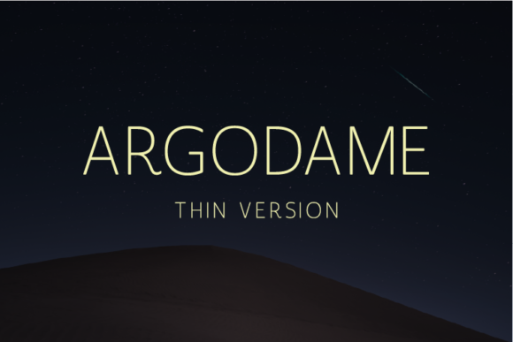 Argodame Thin Font - Featured Image