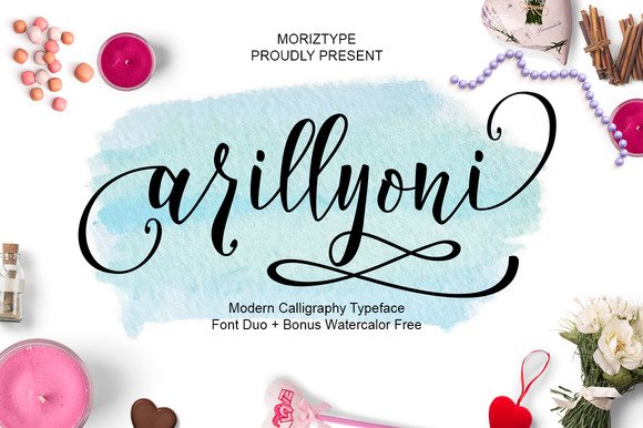 Arillyoni Script Font - Featured Image