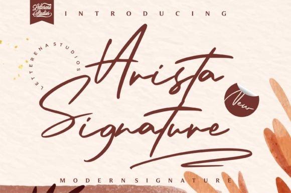 Arista Signature Font - Featured Image