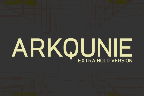 Arkqunie Extra Bold Font - Featured Image
