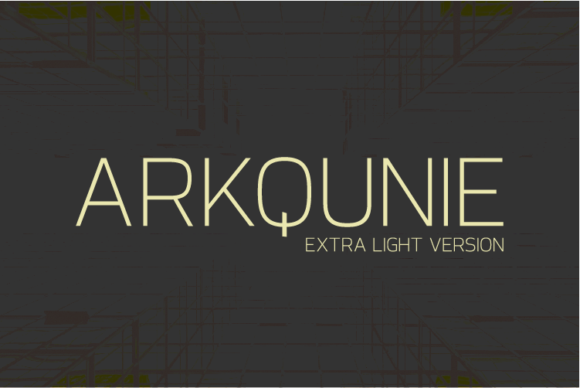 Arkqunie Extra Light Font - Featured Image