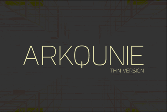 Arkqunie Thin Font - Featured Image